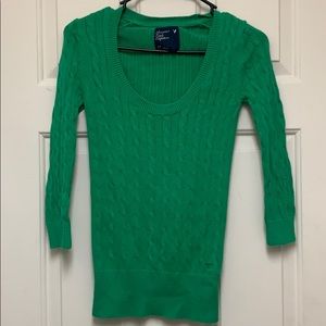 American Eagle kelly green knit sweater